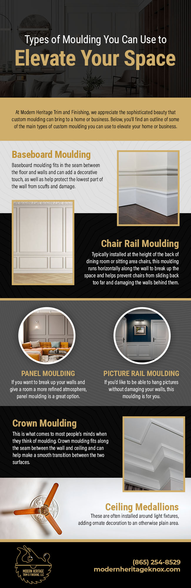 Types of Moulding You Can Use to Elevate Your Space